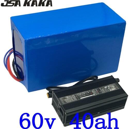 Free Customs tax 60V 40AH Electric Bike Battery 60V Lithium Battery Pack 60V 40AH 3000W Electric Scooter Battery With 5A Charger