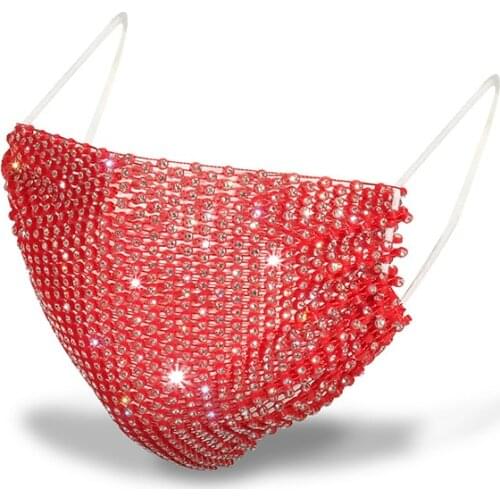 Shiny Rhinestone Mask Face Decor Luxury Jewelry Fashion Masks For Women Sexy Crystal Decorative Mask Party Halloween Cosplay