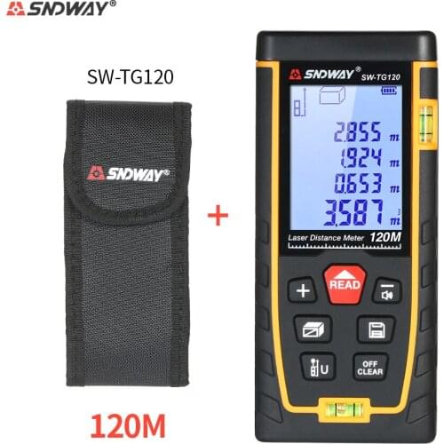 SNDWAY Digital Laser Rangefinder Laser Distance Meter Portable Range Finder Trena Laser Tape Build Measure 50M 70M 100M 120M