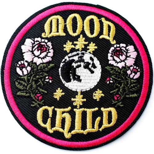 Flower (Size:7.8x7.8cm) Patches Cloth Patch Badge Embroidered Cute Badges Hippie Iron On Cartoon Patches For Clothes Sticker