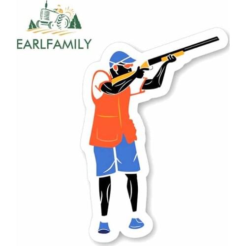 EARLFAMILY 13cm x 8.8cm for The Hunter Shoots In Orange VAN Car Stickers Graffiti Sticker Anime Waterproof Vinyl Car Wrap Decal