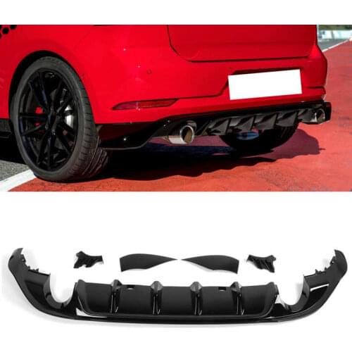Gloss Black TCR Rear Bumper Diffuser Valance Kits For Volkswagen Golf MK7.5 GTI Facelift 2017-2020