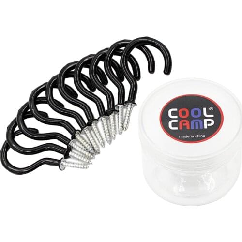 10 Pack Tent Stakes Heavy Duty Outdoor Camping Canopy Stakes Durable Strong Metal Peg for Beach Sand Pet Mat, Screw Shape