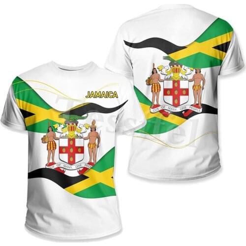 Tessffel Jamaica Lion Emblem Summer New Fashion 3D Print Tops Tee Tshirt Men Women Short Sleeve T shirt Streetwear Style-3