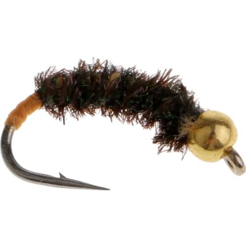 Wet Fly Fishing Flies Brass Head Sinking Flies Lures Hand-tied with 10# Barbed Hook