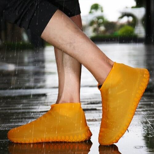 Men Women Shoes Cover Waterproof Rain Boots Silicone Material Outdoor Reusable Camping Non-slip Overshoes Unisex Rain Protectors