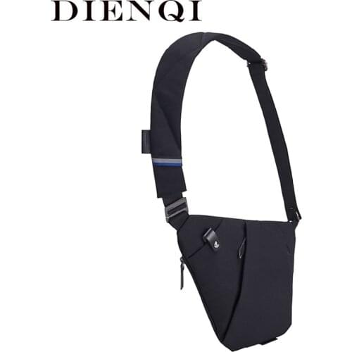 DIENQI Black Men Waist Bag Functional Tactical Bag Phone Pocket Fanny Pack Male Chest Bag Money Pauch Anti-theft Sling Bag 2021