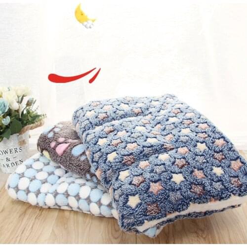 Soft Flannel Thickened Pet Soft Fleece Pad Pet Blanket Bed Mat For Puppy Dog Cat Sofa Cushion Home Rug Keep Warm Sleeping Cover