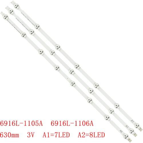 630mm LED Strips for LG 32'' ROW2.1 Rev 0.9 A1/A2-Type 6916L-1204A 6916L-1205A 6916L-1295A 6916L-1296A 6916L-1440A 6916L-1439A