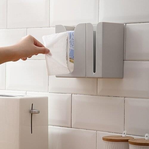 Paste Tissue Box Tissue and Garbage bags Boxes dual purpose Toilet Roll Paper Holder Box Bathroom Decor Paper Tissue Box