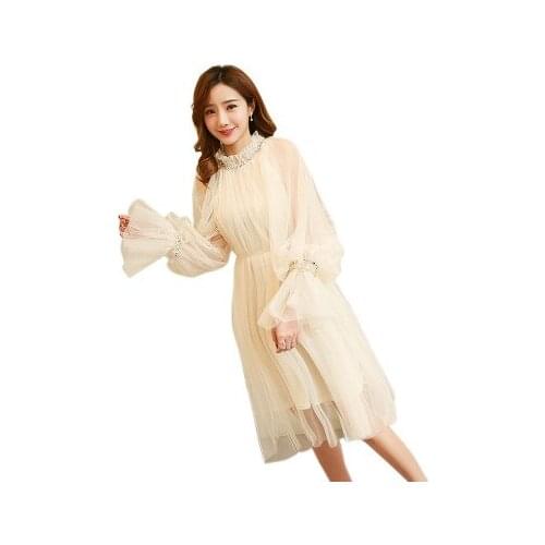 New 2021 Lace Maternity Dress Gown Wedding Party Photography Props Dresses O Neck Long Maxi Dresses for Pregnant Women Pregnancy