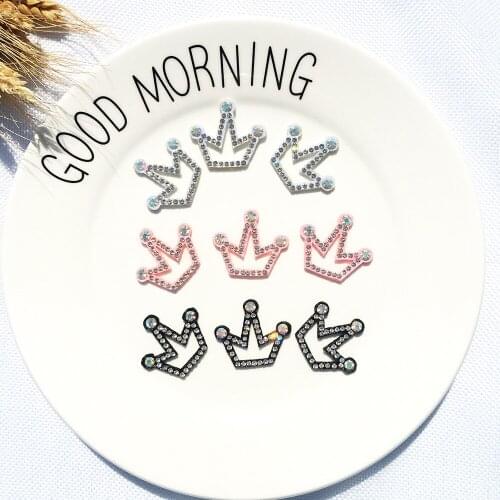 New Three-color Hollow Crown Non-woven Fabric Rhinestone-studded Cloth Stickers Clothing Shoes Hats DIY Jewelry Accessories