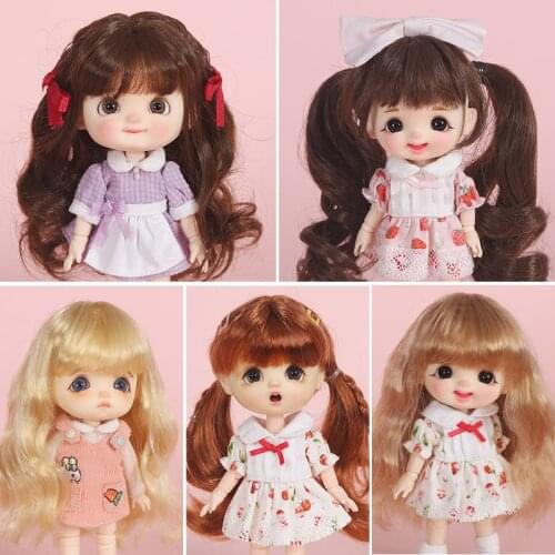 OB11 simulation hair suitable for 1/12 BJD 1/8 size fashion lovely ponytail pigtail wig mohair milk silk high temperature silk