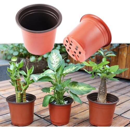 Plastic Grow Box Fall Resistant Tray Home Garden Plant Pot Nursery Transplant Flower Pots Seedlings Planter Containers 5 Pcs