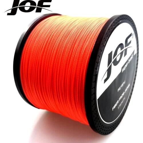 JOF Multicolor 4 Strands 1000M 500M 300M PE Braided Fishing Line For Sea Fishing