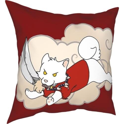 Inuyasha Dog Pillowcase Decoration Anime Demon Japanese Manga Cushion Cover Throw Pillow for Car Polyester Double-sided Printing