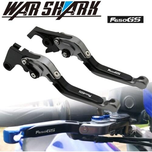 With LOGO Motorcycle Accessories Adjustable Extendable Folding Brake Clutch Lever for BMW F650GS F650 GS 2008-2012 2011 2010