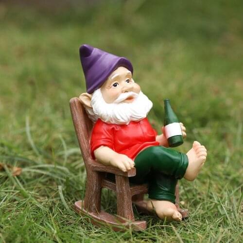 Garden Decorations Statue Small Ornaments Gnome Home Cute Funny Simulation Design Outdoor Creativity Resin Crafts Cycling Dwarfs