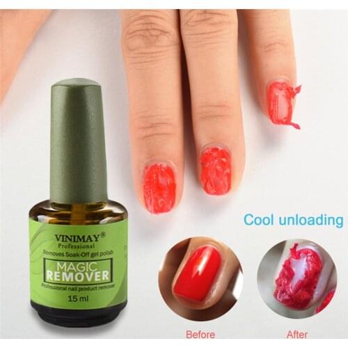 8/15ml Magic Remover Nail Polish Remover Bursting Remove Sticky Layer Gel Cleaner Lint Free Wipes Nail Degreaser Tools