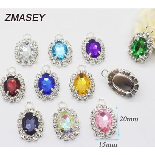 Super Shining Pendant Bridal Wedding Jewelry 10pcs With circle crystal diamond high-end Clothing sewing party design decorations