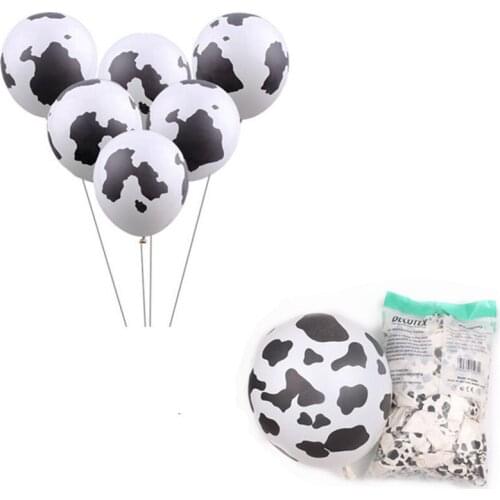 10Pcs/set Animal Printed Cow Zebra Tiger Leopard Latex Balloon Jungle Theme Birthday Decorations Party Baby Shower Supplies