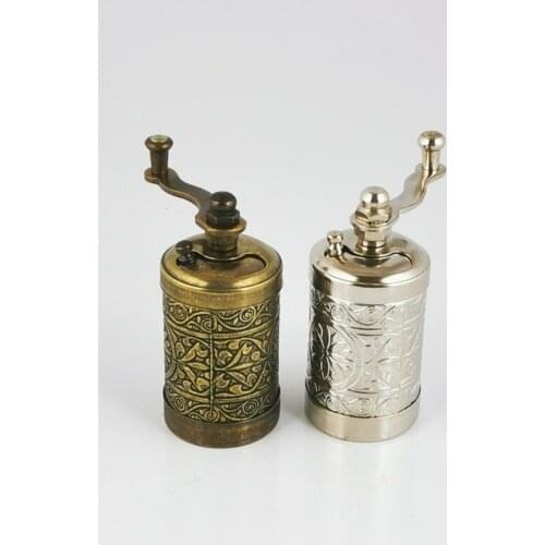 2 Pieces Antique Style Ottoman Copper Mill Authentic Anatolian Salt Pepper Mill Spice Grinder And Pepper Spice Mill