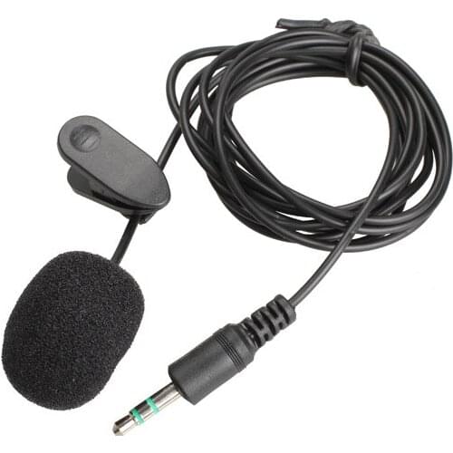 A Ausuky Mini 3.5mm Studio Speech Microphone with Collar Clip for Desktop PC Laptop Microphone -25