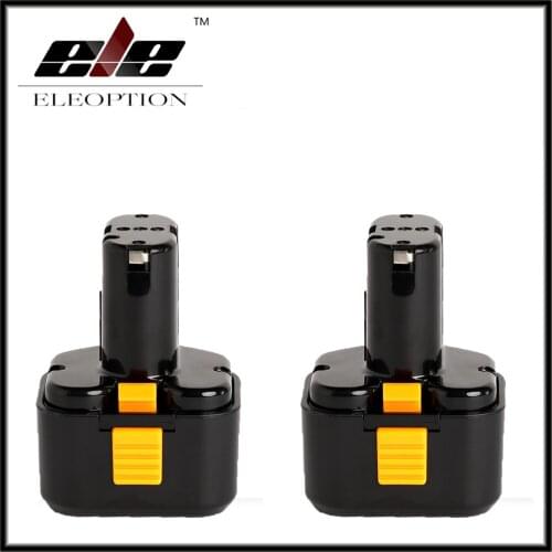 2x Eleoption 9.6V 2000mAh Ni-CD Rechargeable Power Tool Battery For Hitachi Drill EB9G EB9M EB9S EB924 EB9B FEB9S