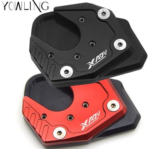 Motorcycle Accessories For HONDA X ADV X-ADV 2017 2018 XADV 750 CNC Side Stand Kickstand Support Plate Foot Pads Pedal Stands