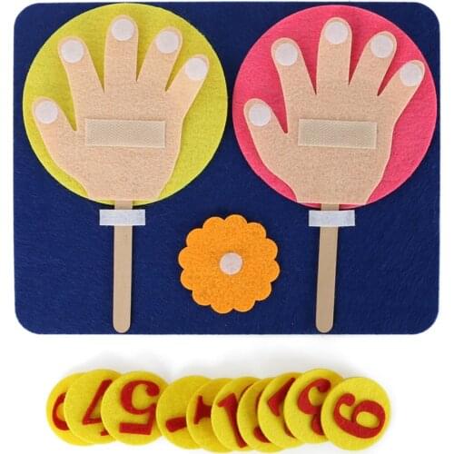 Kindergarten Mathematics Educational Toy Finger Numbers Set Child Teaching Toy Montessori Material Shands-on Activities