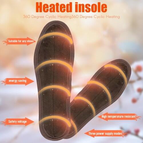 USB Electric Powered Plush Fur Heating Insoles Winter Keep Warm Insole Heated insole Unisex Motorcycle Protective Gears