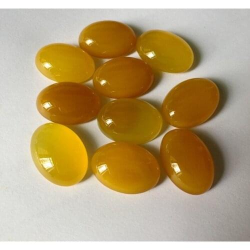 AA Quality Natural Yellow Carnelian Agat e Cabochons Oval 22x30mm CAB Semi precious stone Jewelry Cabochon Ring Face 10pcs/lot