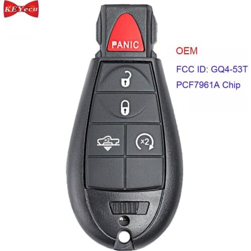 KEYECU OEM for RAM 1500 2500 3500 2013 2014 2015 2016 2017 2018 Air Ride Suspension Remote Key Fob GQ4-53T 68159655