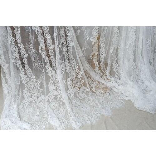 3M/ LOT 150cm hot sale French Chantilly lace fabric and trim for choice DIY kid dress shirt skirt accessory