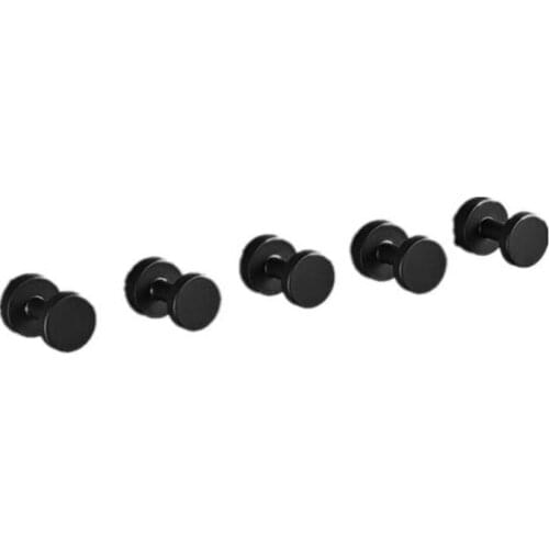 Aluminium Alloy Towel Hook Coat Rack Wall Mounted Clothes Hooks Black Hooks of Bedroom for Kitchen