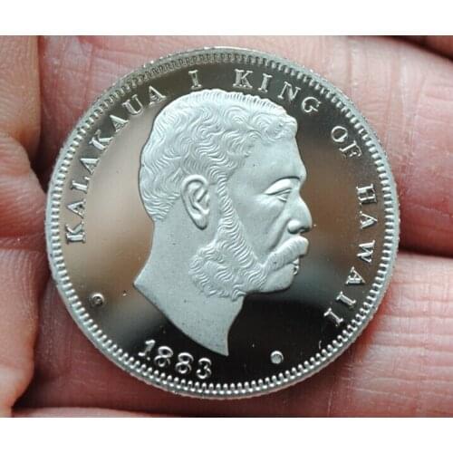 30mm King of Hawaiil Silver Plated Souvenir Coin Medal USA