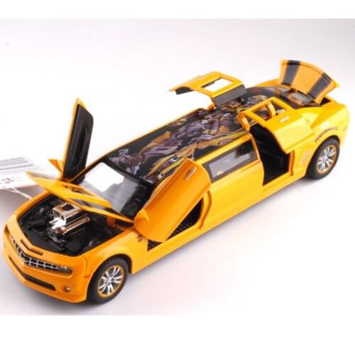Simulation of lengthened alloy sports car model sound light return force car childrens toy birthday new year Christmas gift