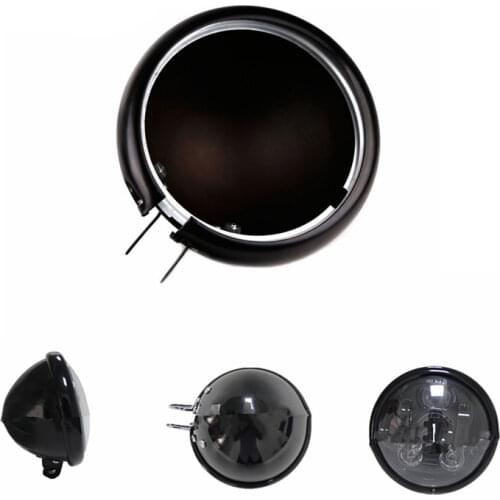 5 3/4" black round motorcycle 5.75 inch LED headlight housing Bucket for Chopper 5.75" Headlight Housing