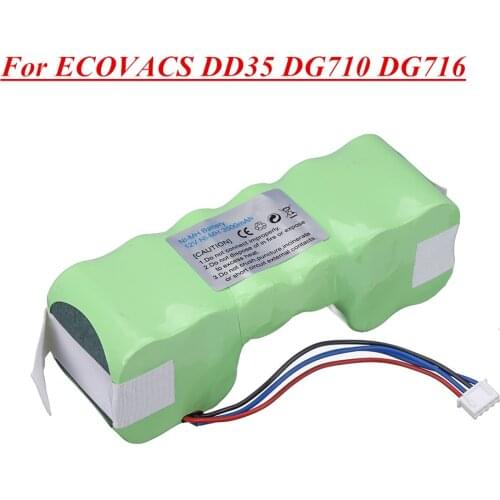 12V 3500mah Ni-MH Rechargeable Batteries Pack For ECOVACS DE55 DE5G DM88 DD35 DG710 DG716 Vacuum Cleaner Robot Battery