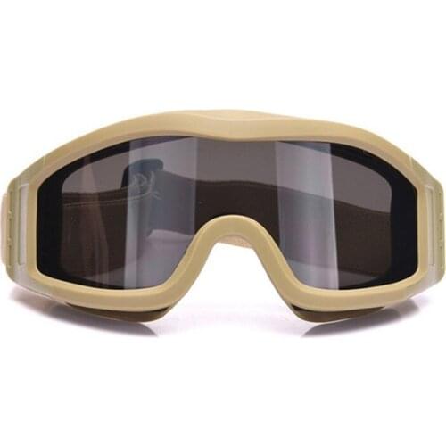 Tactical Goggles Military Shooting Sunglasses 3 Lens Army Airsoft Paintball Motorcycle Windproof Wargame Glasses