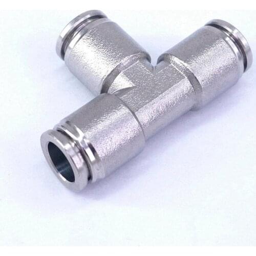 10MM OD Tube Pneumatic Tee Branch 304 Stainless Steel Connector Fittings Anticorrosion Antioxidation Antioxidation