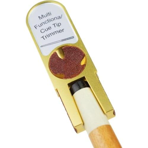 U Shape 5 in 1 Pool Cue Tip Repair Trimmers Tool Muti-Functional Tapper Dime Shaper