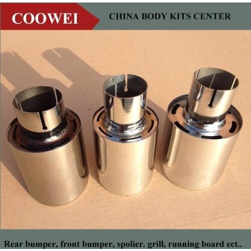 63mm inlet 89mm outlet Universal Car Exhaust Muffler Tip Stainless Steel Pipe Modified Car Tail Pipe Exhaust System