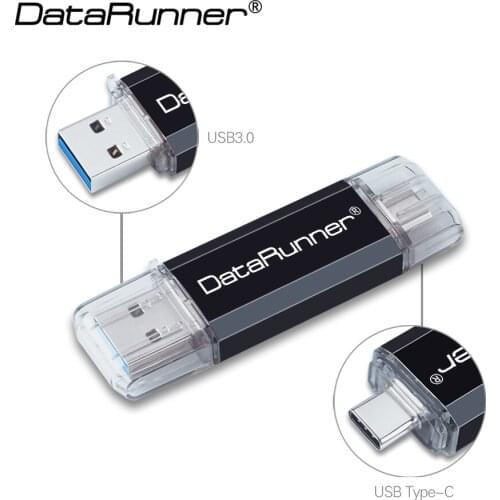 DataRunner TYPE C OTG USB Flash drive USB 3.0 Pen Drive for Type-C Mobile 512GB 256GB 128GB 64GB 32GB High Speed 2 in 1 Pendrive