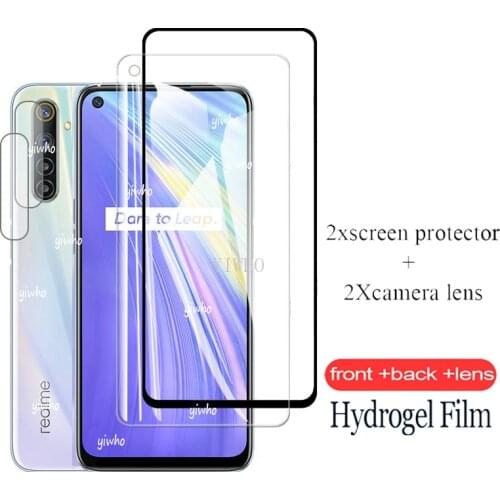 Protective glass realmi 6 camera lens glass for oppo realme 6 safty tremp screen protector on realmy 6 6.5'' phone film cover