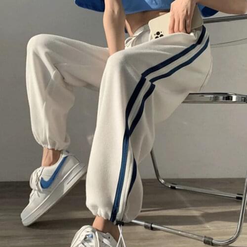 QWEEK Harajuku Women Jogging Sweatpants Baggy Korean Style Sweat Female Joggers Sports Pants Oversize Loose Trousers For Female