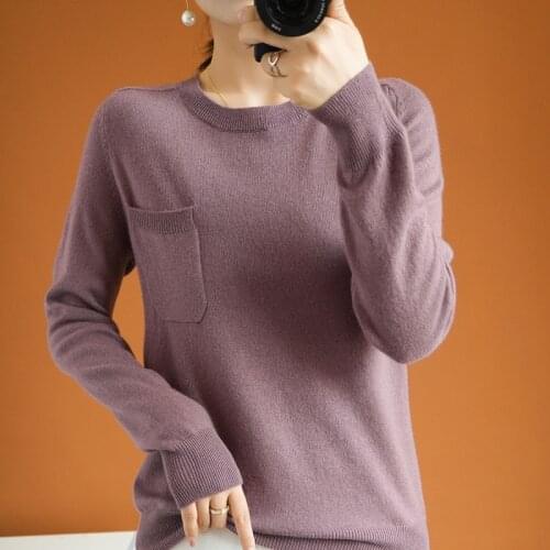 2020 autumn and winter new woolen sweater women 100% wool knit sweater soft fashion ladies sweater