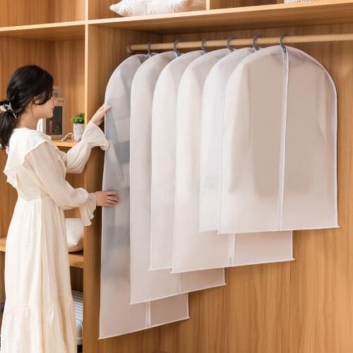 3pc Clothing dust cover Household coat cover suit dust bag Transparent anti-thickness dust cover clothes suit suit
