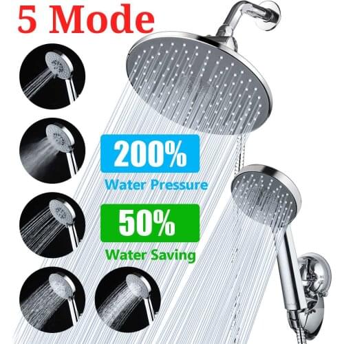 5Pcs/Set shower head Rainfall Shower Head Stainless Steel Ultra-thin Shower Heads Sprayer Stainless Ultra-thin rainfall shower