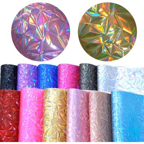 David accessories 20*33cm laser faux artificial Synthetic leather fabric hair bow diy decoration crafts 1piece,1Yc7191